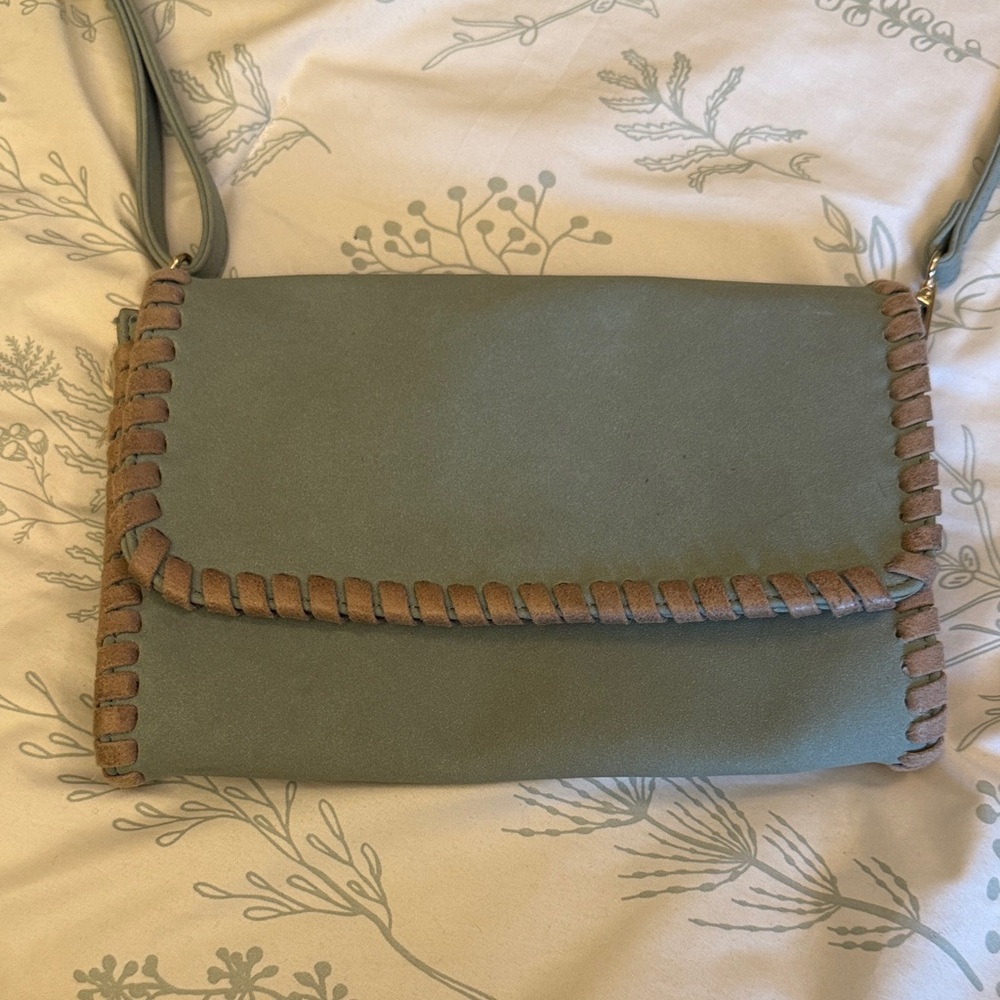 Elegant Green and Brown Women's Bag by Caroline Hill